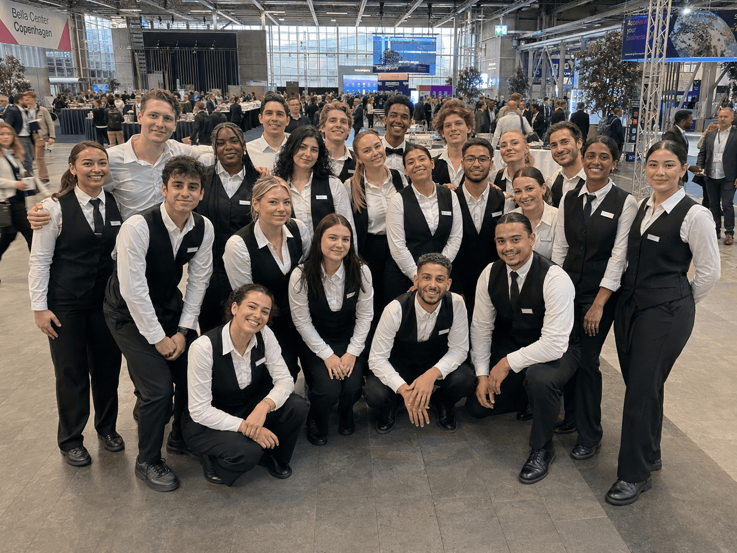 Eventvikar eventteam samlet ved Bella Center Copenhagen